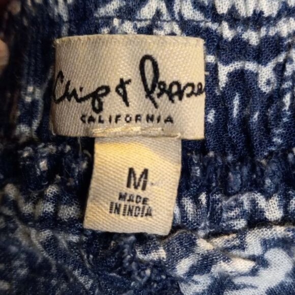 Chip & Pepper Size M Shorts Womens Blue Boho Mandela Print Fringe Elastic Waist - Picture 5 of 6